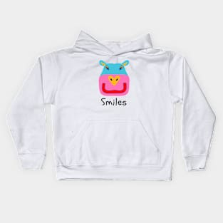 hippo smiles Kids Hoodie